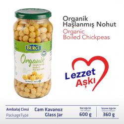 Burcu Organik Haşlanmış Nohut Konservesi - 8 ADET - KARGO BEDAVA 