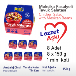 Burcu Meksika Fasulyeli Tavuk Salatası - 8 ADET - KARGO BEDAVA